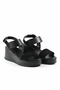 Genuine Suede Leather Black Women's Sandals - Rgn11 - 2