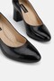 Women's Black Patent Leather Genuine Natural Leather Classic Heel Shoes Size Leather -41 - 5
