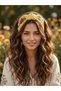Handmade, Cross-Stitch Embroidered, Headband, Crown, Floral, Cross-Tied, Bohemian - 4