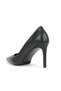 Women's Genuine Leather Heeled Shoes 1611059Z1425 Black - 5