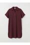 Shirt Collar Textured Oversized Muslin Dress (S6) - 5