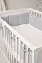Crib Side Protector Single Piece 100% Cotton 60X120 cm 360 cm Protector Set of Polka Dot Baby Side Protection