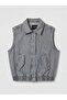 Shirt Collar Women's Jean Vest (S6) - 5