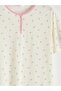 Crew Neck Floral Women's Nightgown (S6) - 6