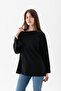 Basıl Women's 100% Cotton Crew Neck Oversize Fit Long Sleeve T-shirt - 5
