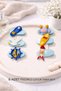 Set of 6 Sea-Themed Hair Clips for Girls and Babies with Figures