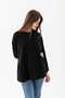 Basıl Women's 100% Cotton Crew Neck Oversize Fit Long Sleeve T-shirt - 6