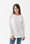 Basıl Women's 100% Cotton Crew Neck Oversize Fit Long Sleeve T-shirt - 3
