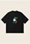 Skateboard Crocodile Oversize Boxy Cut Unisex 100% Cotton Printed Tshirt |   Streetwear