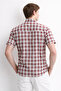 قميص رجالي بأكمام قصيرة - AVRES BORDEAUX MULTI CHECKED - 2