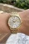 Modern and Stylish Women's Wristwatch |   31mm Steel Case, Gold Metal Band, Silver Dial - 3