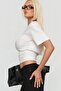 Single Shoulder Draped Waist Detailed Stretchy Shaping / Sculpting Blouse Jt9432 - 3