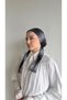 Anthracite Deer Pattern Cheesecloth Scarf Bonnet - Non-Slip, Anti-Sweat (Non-Slip) - 5