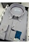 Slim Fit Long Sleeve Premium Striped Collar Buttoned Gift Boxed Men's Shirt Fs-004440 - Cobalt Blue - 3