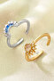 Day and Night Sun and Moon Adjustable Zircon Stone Couple Ring - 3