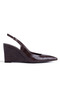 Wedge Heel Open Back Shoes Classic Heeled Shoes - 2