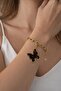 Gold Color Chain Bracelet – Turtle Patterned Modern Women's Bracelet