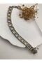 Women's Bracelet with Zircon Stone, Women's Square Chain Bracelet, Gold Silver Color, Stylish Design, 18+2 Boxed - 8