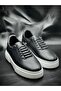 Genuine Leather Black Men's Casual Shoes – Orthopedic , Ultra Comfortable, Smart Lacing, Daily Wear Sneakers - 2