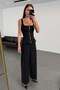 Black High Waist Wide Leg Pants 18198 - 2