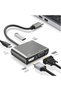 4-in-1 Type-C to Hub Converter Adapter – 4K Ultra Hd HDMI &amp; Amp; Vga Image Transmission, Pd - 2