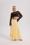 Freesia Wrinkled Yellow Long Skirt