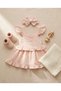 Baby Girl Cotton Muslin Strap Summer Dress and Headband - 3
