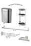 Brogrund Series Duru-Shop Trash Can 4Lt -Shower Basket -Towel Holder -Toilet Paper Holder -Glass Shelf Set of 5