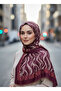 وشاح تريند ويف منقوش - وشاح حجاب عصري خفيف قماش - 2