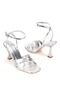 Women's Patent Leather Look Stylish Shoes with Cross Straps - 3