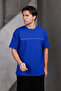 Men's Paneled Stripes Oversized Crew Neck 2 Two Yarn Ko Compact -Shirt