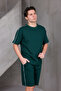 Men's Striped Oversized Top and Bottom 2 Two Yarn Ko Compact Ort Set - 2