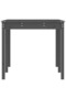 Garden table, gray, 159.5x82.5x76 cm, solid pine wood - 6