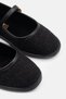 Women's Stylish Ballet Flats Black Buckled Daily Use Comfortable Women's Shoes - 5