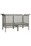 Garden corner sofas with cushions, 2 pcs., grey, polyrattan - 4