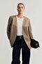 Collarless blazer