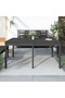 Garden table, gray, 159.5x82.5x76 cm, solid pine wood