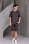 Men's Basic Oversized Bottom-Top 2 Two Thread Ko Compact Medium Set - 3
