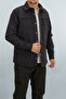 Men's Dark Gray Slim Fit Softshell Shirt Jacket Water Repellent and Wind-Resistant - 6