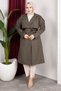 Trench Coat Belt in Unlined with Epaulet Detail - Hijab Trench Coat (110cm) - Khaki - 4