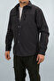 Men's Dark Gray Slim Fit Softshell Shirt Jacket Water Repellent and Wind-Resistant - 4