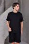 Erkek Basic Oversize Alt-Üst 2 İki İplik Kompakt Şort Takımı - 8