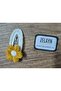 2-Piece Oval Metal Snap Buckle with Hand Knitted Fluffy Daisy Buckle - 4