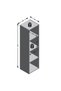 Raft vertical cu 4 compartimente, stejar nisipiu - 4
