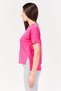 Women Dri Fit Short Sleeve Running T-Shirt, Fuchsia Pink - 4
