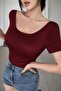 Sally Women's White Backless Bow Detail Blouse Stretch Fabric Viscose Stylish Basic Body - 2