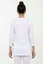 Women's Cotton in Single Jersey Fabric Crew Neck Regular Fit Three Quarter Sleeve Skirt Slit Tunic - 7