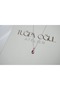 Mkol004 Red Stone Pendant Minimal Necklace Silver