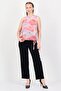Women Crew Neck Sleeveless Tie Dye Top, Multicolor - 3