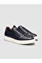 Rivavin 100% Leather Lace-Up Navy Blue Men's Sneaker - 2